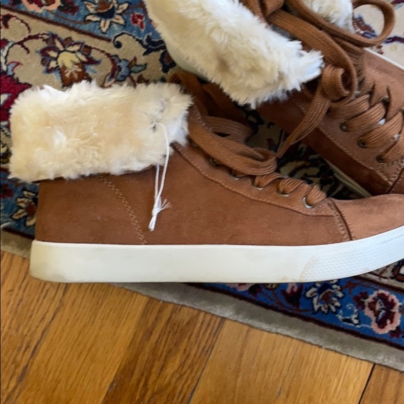 Fake suede high top sneakers - Picture 3 of 5